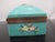 Chinese Hand Painted Enamel Flower Turquoise Hinged Lid Multi-Compartment Box For Sale In Portland, OR - Image 6 of 11