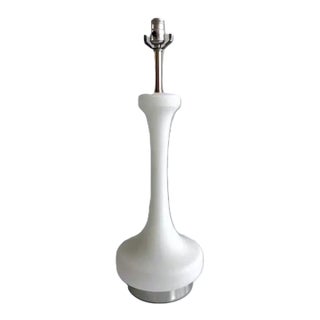 1970s Opaque Frosted Glass Table Lamp by Laurel Lamp Co. For Sale