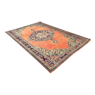 Vintage Cotton and Wool Rug For Sale