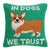 In Dogs We Trust Hook Pillow, 16" x 16" For Sale
