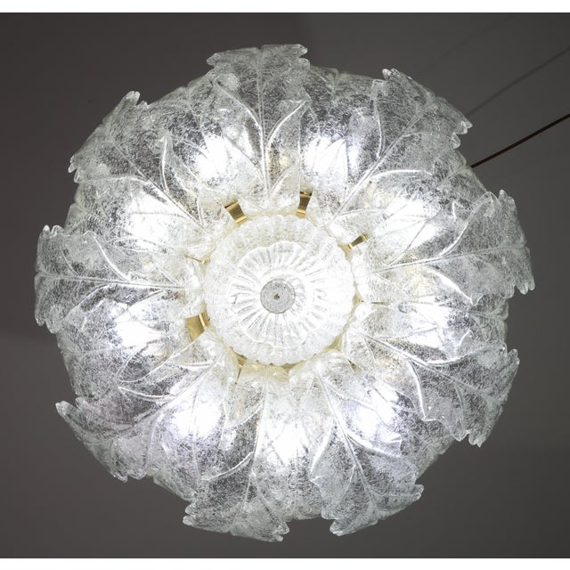 Transparent 1980s Verona, Luxury Italian Murano Glass Ceiling Light or Flush Mount For Sale - Image 8 of 12
