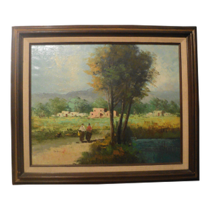 Vintage Landscape Painting Signed Balfour