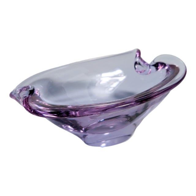 Vintage Czech Bowl in Alexandrite Glass from Sklo Union, 1950s For Sale