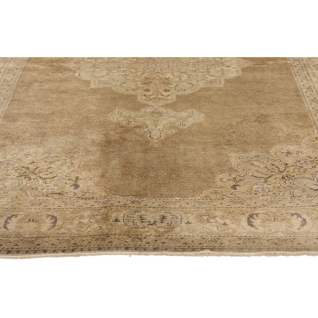 Vintage Turkish Oushak Rug - 04'09 X 07'01 For Sale - Image 4 of 9