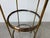 1970’s Maison Jansen Style Italian Hollywood Regency Brass & Glass Three-Tier Rolling Bar Cart With Removable Trays For Sale - Image 4 of 12