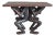African Table in Carved Wood with Tribal Sculpture For Sale
