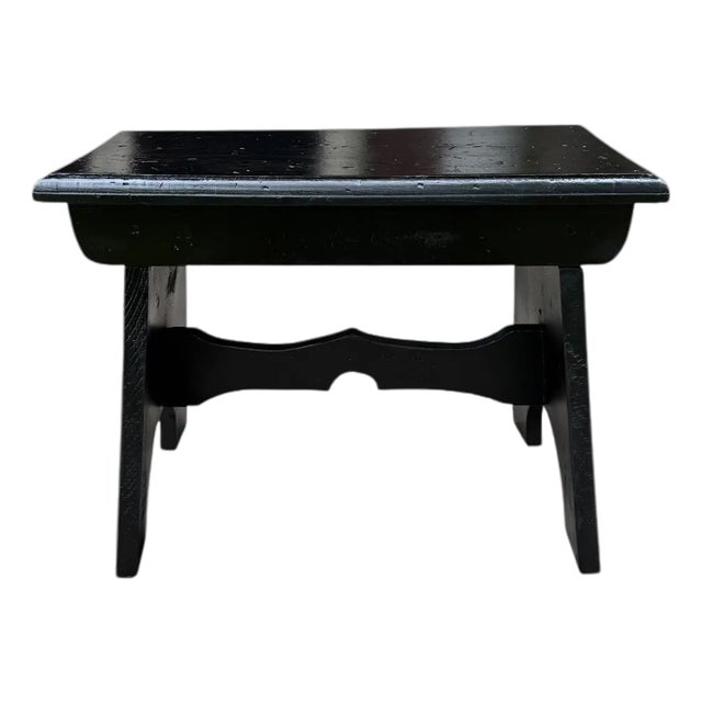 Vintage Farmhouse Wooden Step Stool For Sale