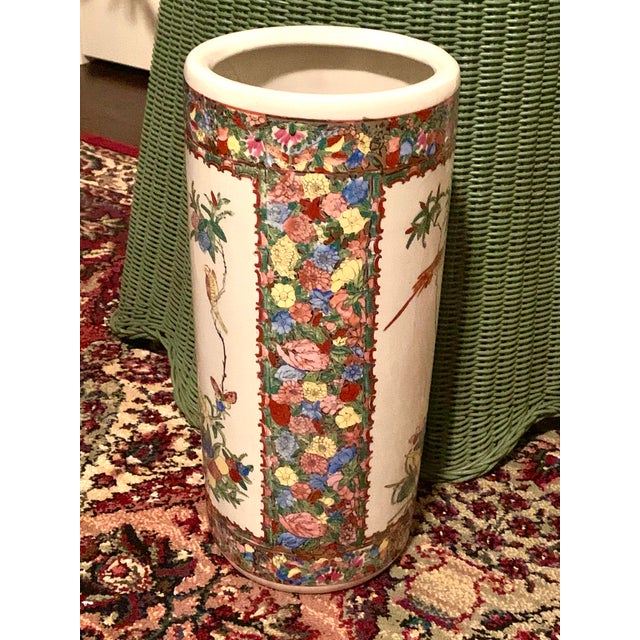 Vintage Asian Ceramic Umbrella Stand Chairish