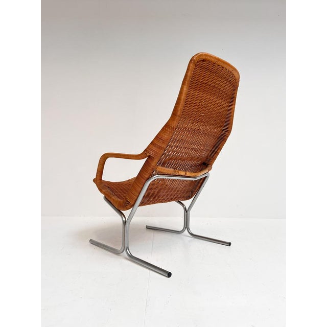 1970s Model 514 Armchair in Rattan by Dirk van Sliedregt, 1970s For Sale - Image 5 of 12