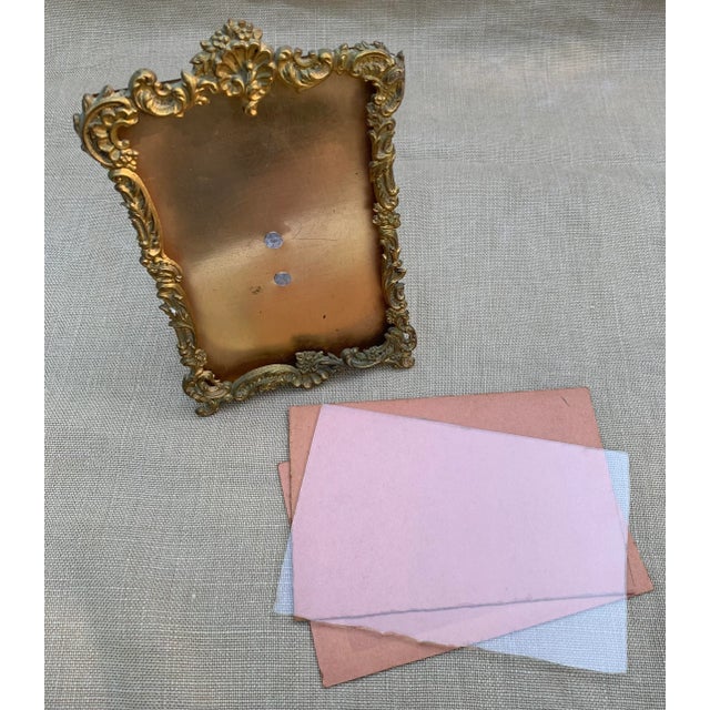 Brass Antique French Rococo Picture Frame For Sale - Image 4 of 8