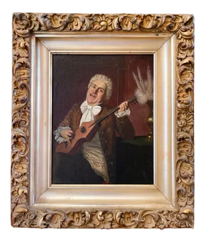 19th Century Musician Portrait Oil Painting by Claudio Rinaldi