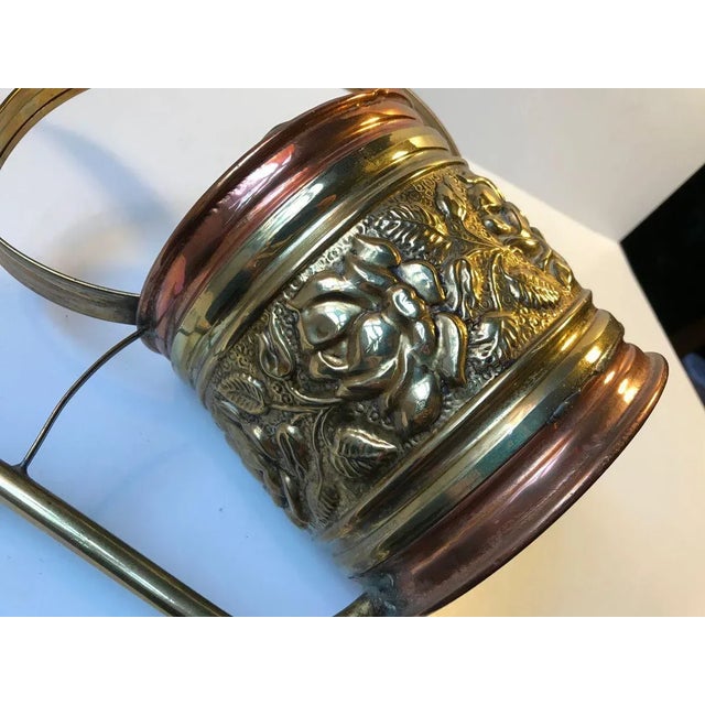 Antique Watering Can in Copper and Brass For Sale - Image 4 of 9
