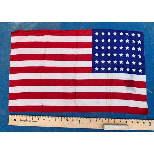 Textile 1930s Silk 48 Star American Flag For Sale - Image 7 of 8