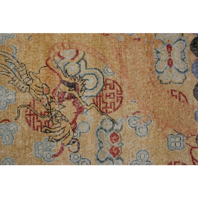 Not Yet Made - Made To Order Handknotted Multi Patterned Chinese Dragon Rug, Orange and Blue, 9'x12' For Sale - Image 5 of 7