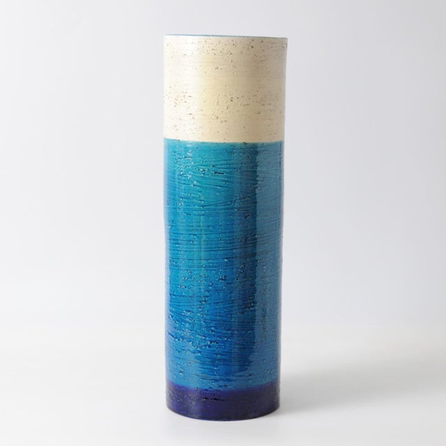 1970s Large Blue and White Vase by Aldo Londi for Bitossi, 1970s For Sale - Image 5 of 13