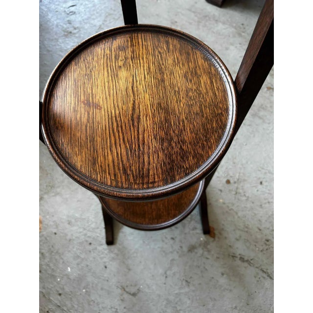 1900s Edwardian Mahogany Antique Cake Stand For Sale - Image 6 of 9