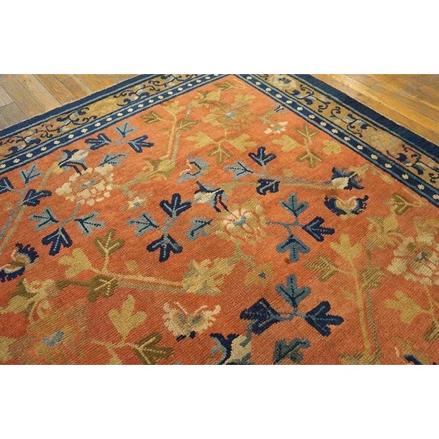 Early 19th Century Early 19th Century W. Ningxia Carpet ( 5'8'' x 6'10'' - 173 x 208 ) For Sale - Image 5 of 9