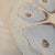 Metal Antique European 6-Well Porcelain Oyster Plate, Lavender-Blue & Gold For Sale - Image 7 of 12