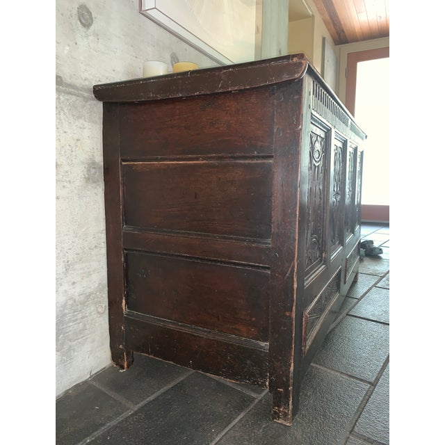17th Century 17th Century Antique Coffer Chest Trunk For Sale - Image 5 of 7