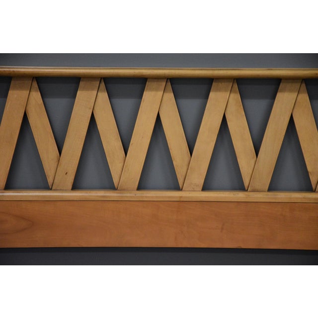 Paul Frankl Maple King Headboard by Paul Frankl for Johnson Furniture For Sale - Image 4 of 6