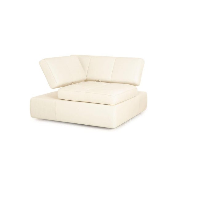 Animal Skin Square Up Modular Sofa in Leather fom FSM, Set of 3 For Sale - Image 7 of 18