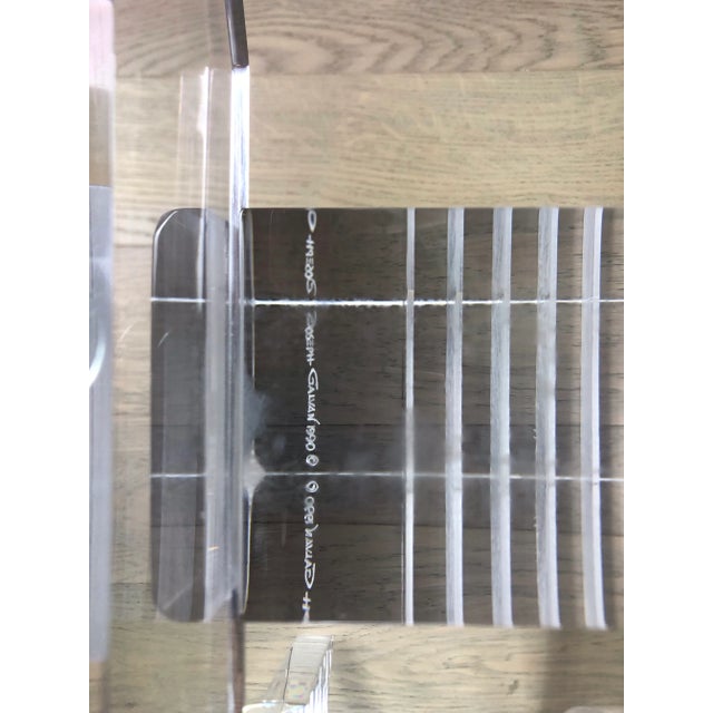 Transparent Joseph Galvan- Icarus Lucite Coffeee Table 1990 For Sale - Image 8 of 8