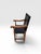 Antique Arts & Crafts Oak Library Armchair With Black Leather For Sale - Image 4 of 11