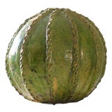 Tamegroute Green Glazed Ceramic Sphere | One of a Kind For Sale