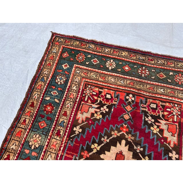 Antique Caucasian Shirvan Akstafa Hand-Knotted Wool Rug - 6'9" X 3'9" For Sale - Image 9 of 12