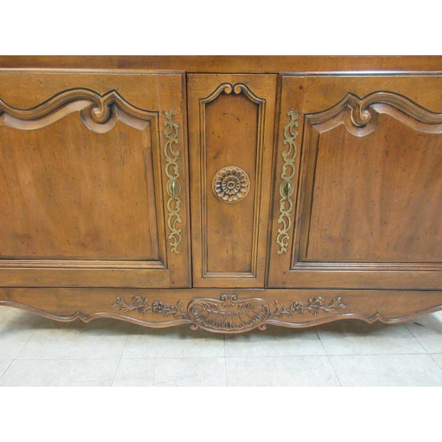 1980s Henredon Villandry French Country Secretary Desk Liquor Cabinet China Hutch For Sale - Image 10 of 12