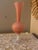 1960s Vintage Italian-Style Pink Opaline Glass Trumpet Vase With Iridescent Pedestal For Sale - Image 5 of 9