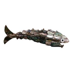 1960s Mid-Century Modern Los Castillo Taxco Abalone Fish Bottle Opener