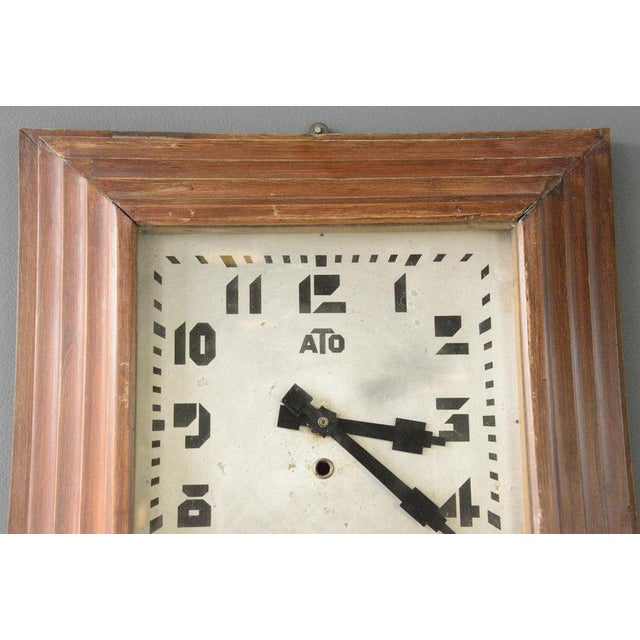 Art Deco Wall Clock by Ato, 1920s For Sale - Image 4 of 9