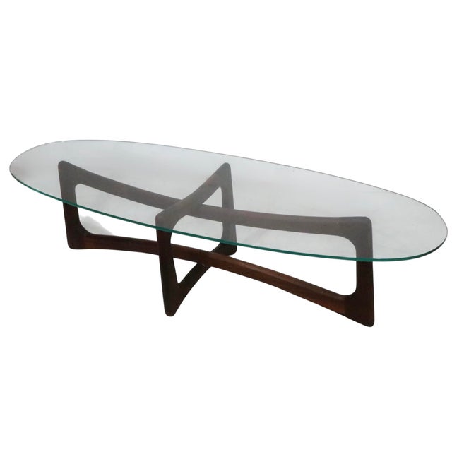 Mid Century Glass Top CoffeeTable by Adrian Pearsall C 1950/60's For Sale - Image 9 of 13