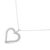 Contemporary .925 Sterling Silver 1/4 cttw 3-Prong Diamond Open Heart 18" Pendant Necklace (I-J Color, I3 Clarity) For Sale - Image 3 of 5