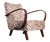 Armchair in Floral Jacquard Fabric from Jindrich Halabala, 1950s For Sale