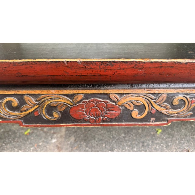 Monumental Early 20th Century Chinese Lacquer Altar Bench For Sale - Image 11 of 11