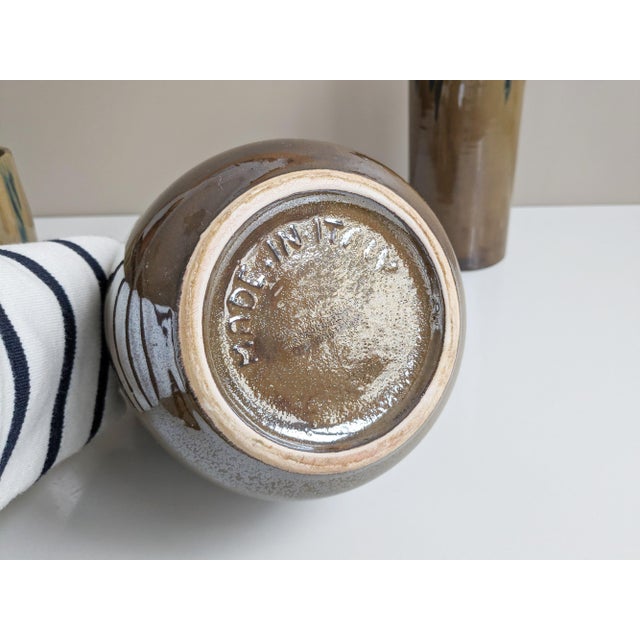 Studio Ceramic Vases, Italy, 1970s, Set of 3 For Sale - Image 9 of 12