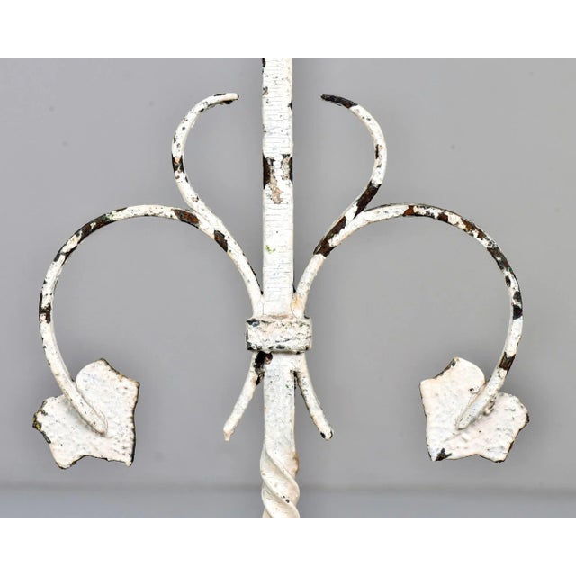 1900 - 1909 Early 20th Century Painted Iron Finial on Stand For Sale - Image 5 of 9