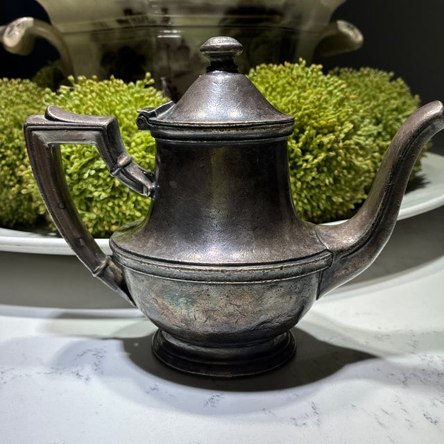 Metal Vintage Chicago Edgewater Beach Hotel 8-Ounce Single-Serving Teapot For Sale - Image 7 of 7
