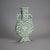 1920s Antique Japanese Moriage Green Pottery Pillow Vase Circa 1920 For Sale - Image 5 of 8