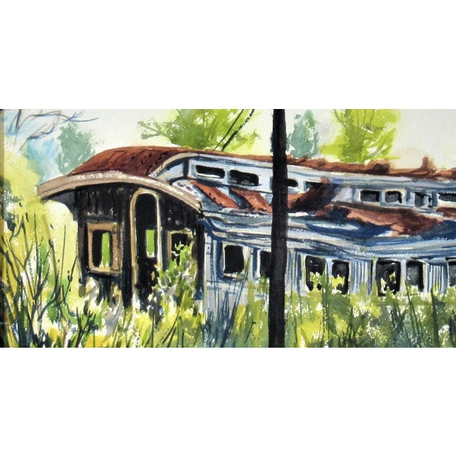 American Dan (Daniel Stookey) Lutz, The Abandoned Train Car, Circa 1960 For Sale - Image 3 of 6