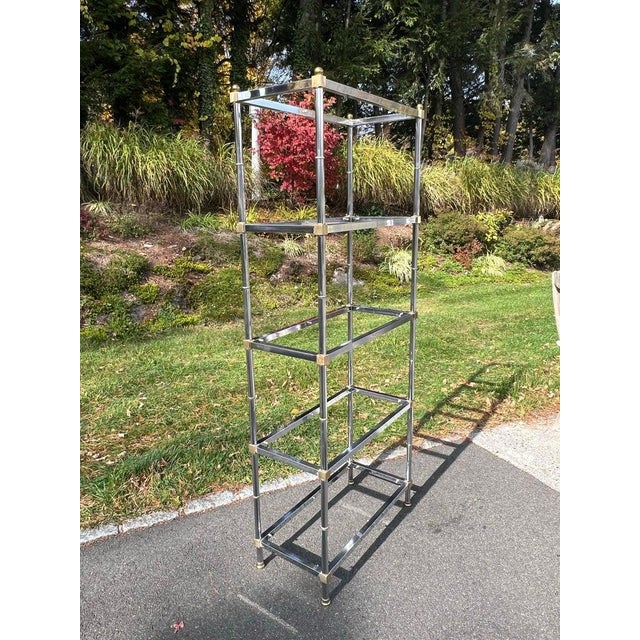 Chrome 1970s Mid Century Modern Chrome Etagere For Sale - Image 8 of 17