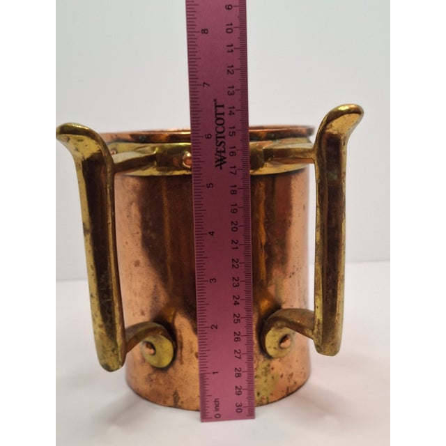 Religious Antique 19th C Eastern European Copper Netilat Yadayim Ritual Washing Cup - Judaica For Sale - Image 3 of 14