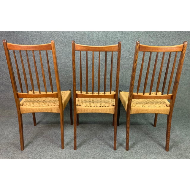 Vintage Danish Mid Century Modern Teak High Back Dining Chairs Set Of 6 Chairish