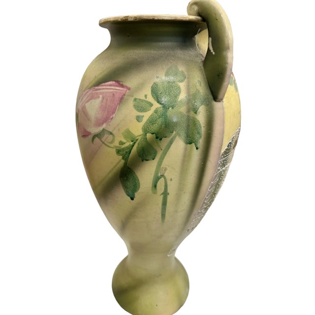 Early 20th Century Pre-Nippon Moriage Two-Handled Vase For Sale - Image 5 of 6