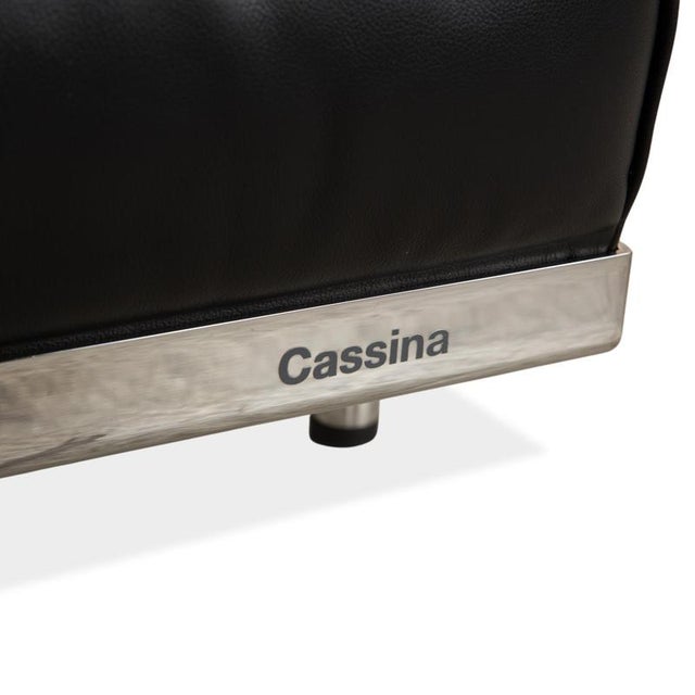 Black LC 2 Armchair in Black Leather by Le Corbusier for Cassina For Sale - Image 8 of 13