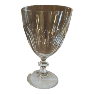 1980s French Cristal d'Arques Durand Rambouillet Crystal 5 ½” Water/Wine Goblet For Sale