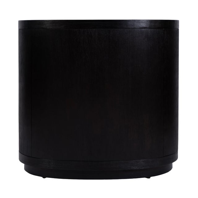 Nora 28 in. W Oval Wood 4 Drawer Nightstand, Antique Coffee For Sale - Image 11 of 11