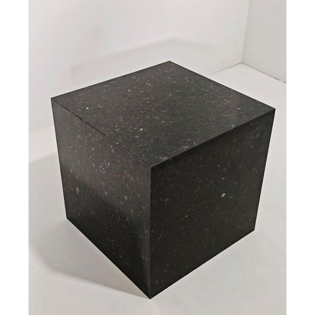 Mid-Century Modern Italian Black Granite Marble Sculpture Display Table by Massimo Papiri for Appia Antica Roma, 1970s For Sale - Image 3 of 10